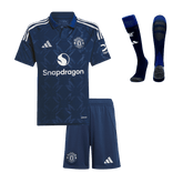 Manchester United Auswärtstrikot-Set 2024/25 für Kinder (Trikot + Shorts + Socken)